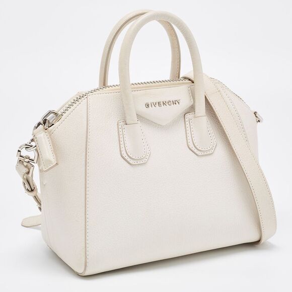 Givenchy Off White Leather Mini Antigona Satchel - Picture 3 of 7